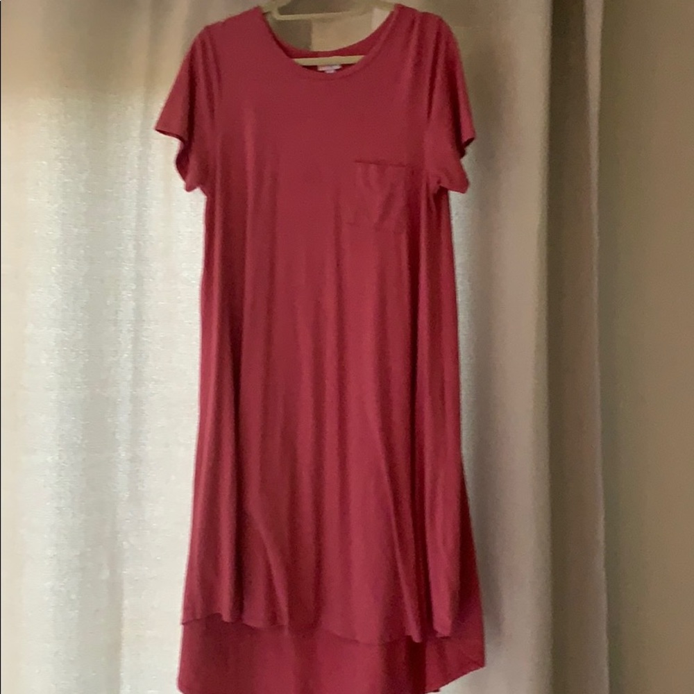 LulaRoe Heathered Pink Carly